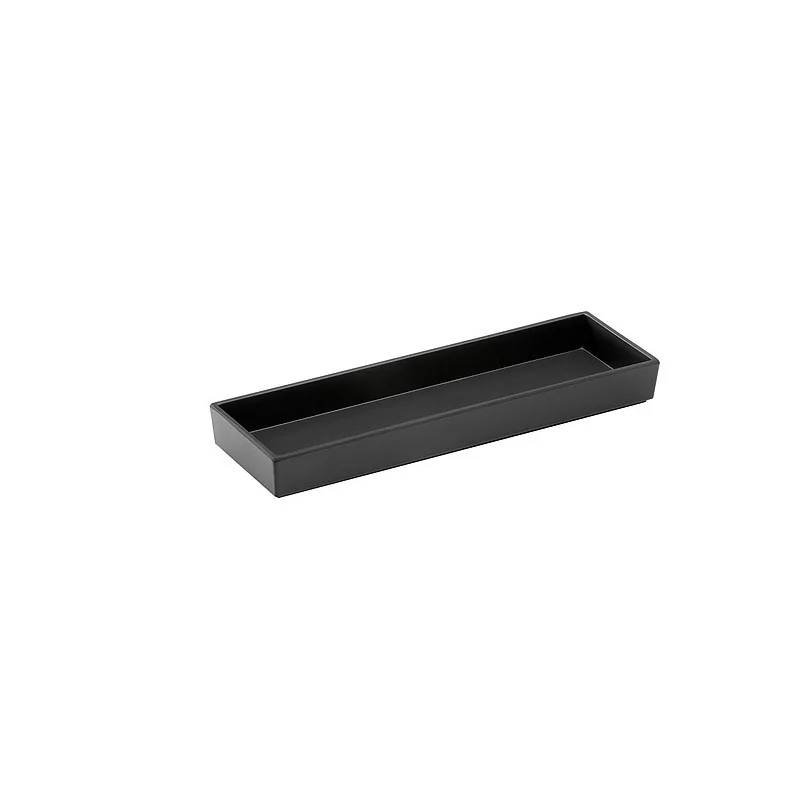 Elegant Black Melamine Insert Box - 29.5 x 9 x 3.3 cm - Set of Three