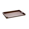 Elegant Walnut Solid Wood Room Service Tray - 60 cm x 40 cm x 5.4 cm