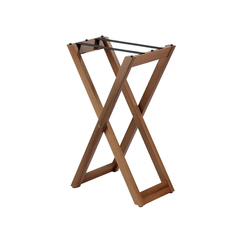 Elegant Walnut Solid Wood Tray Stand/Side Table - 54.5 x 36 cm H87 cm