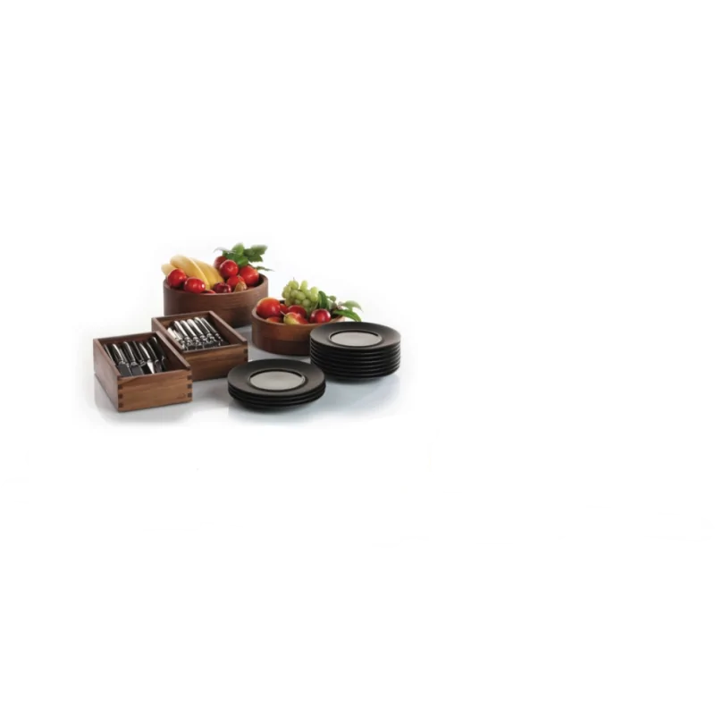 Elegant Walnut Solid Wood Cutlery Box - Construction - 26.5 x 16.2 x 8 cm