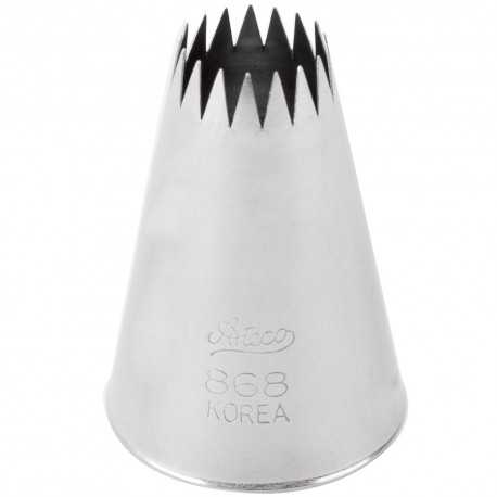 Ateco 868 Ateco 868 - French Star Pastry Tip .63'' Opening Diameter- Stainless Steel Fine Open Star (Petits Fours) Pastry Tips