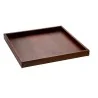 Elegant Walnut Solid Wood Tray - Finish - 34 x 34 x 3 cm