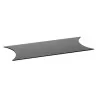 Elegant Tempered Glass Buffet Platter - Black - 49 x 21 x 0.4 cm