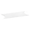 Elegant Tempered Glass Buffet Platter - White - 49 x 21 x 0.4 cm