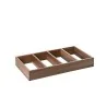 Elegant Walnut Solid Wood Cutlery Insert - Construction with Four Divisions - 50 x 27 x 7 cm