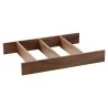 Elegant Walnut Solid Wood Tray Insert with Four Divisions - 50 x 34 x 7 cm