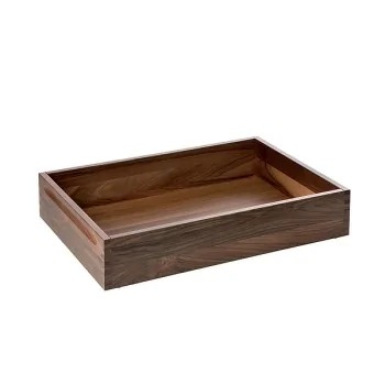 Elegant Walnut Serving Tray - Solid Wood (53 x 37 x 10 cm)