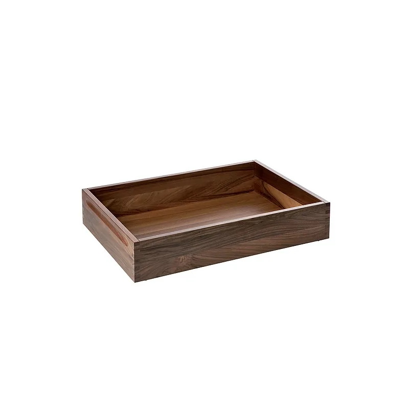 Elegant Walnut Serving Tray - Solid Wood (53 x 37 x 10 cm)