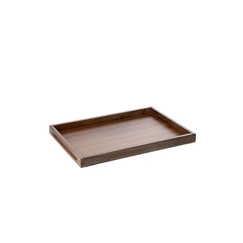 Elegant Walnut Solid Wood Serving Tray - 53 x 37 x 4 cm