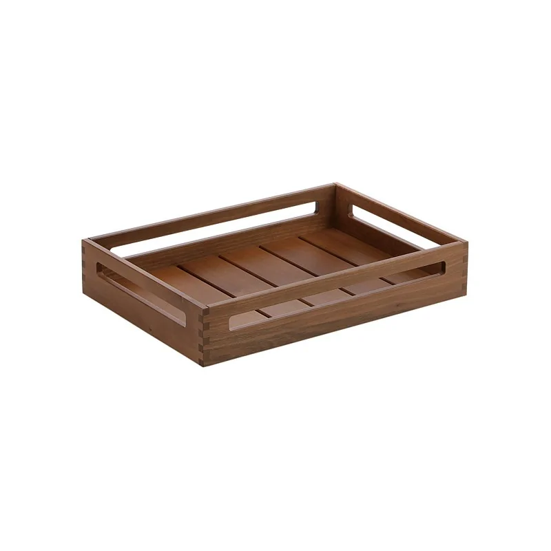 Elegant Mercato Buffet Display - Solid Walnut Wood - 43 x 30 x 8 cm