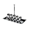 Elegant Hammered Stainless Steel Toast Rack - 18/10 (20 x 8.5 cm) - Ht 15 cm