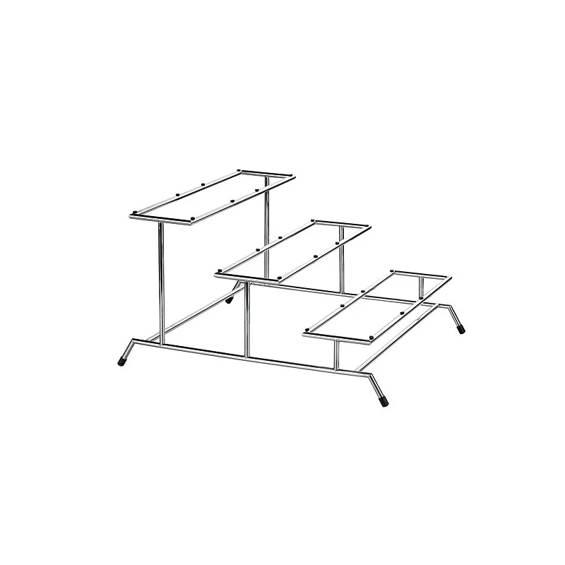 Elegant Buffet Etagere - 18/10 Stainless Steel - Polished - 46.5 x 54.5 x 30 cm