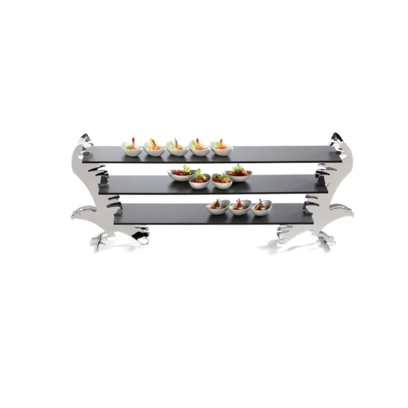 Elegant Falcon Etagere - 18/10 Stainless Steel - Mirror Polish - 24 x 20 x 45 cm