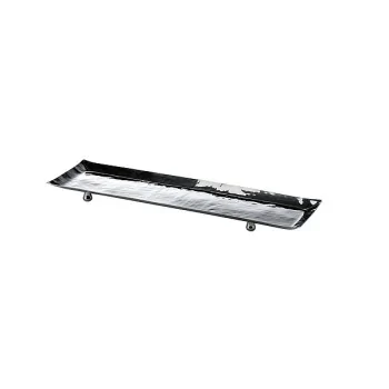 Elegant Hammered 18/10 Stainless Steel Tray with Feet - 62 x 18 x 5 cm