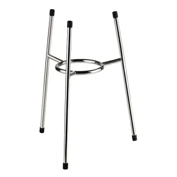 Elegant 18/10 Stainless Steel Buffet Stand - Ring Design - Polished Finish - Ht: 40 cm - Set of Three