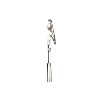 Elegant Polished 18/10 Stainless Steel Spring Clip Support - L7 cm - 10-Piece Set