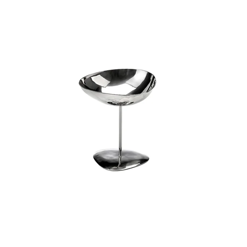 Elegant Ice Cream Cup - 18/10 Stainless Steel - Hammered Finish - 13.5 x 11 cm Ht 15 cm - 0.25L Capacity
