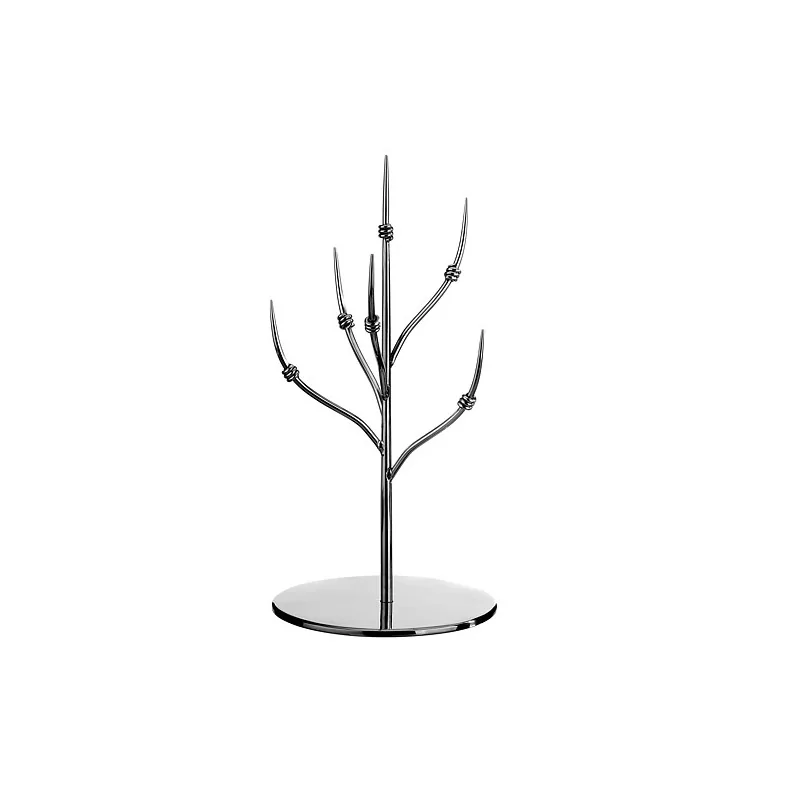 Elegant 18/10 Stainless Steel Etagere Table-Tree with Smooth Finish - 6 Skewers - Diam. 15 cm Ht 30 cm