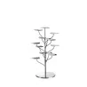 Elegant Stainless Steel Etagere - Flower-Tree with 13 Mini Plates (18/10) - Smooth Finish - Diam. 29 cm - Ht 51.5 cm