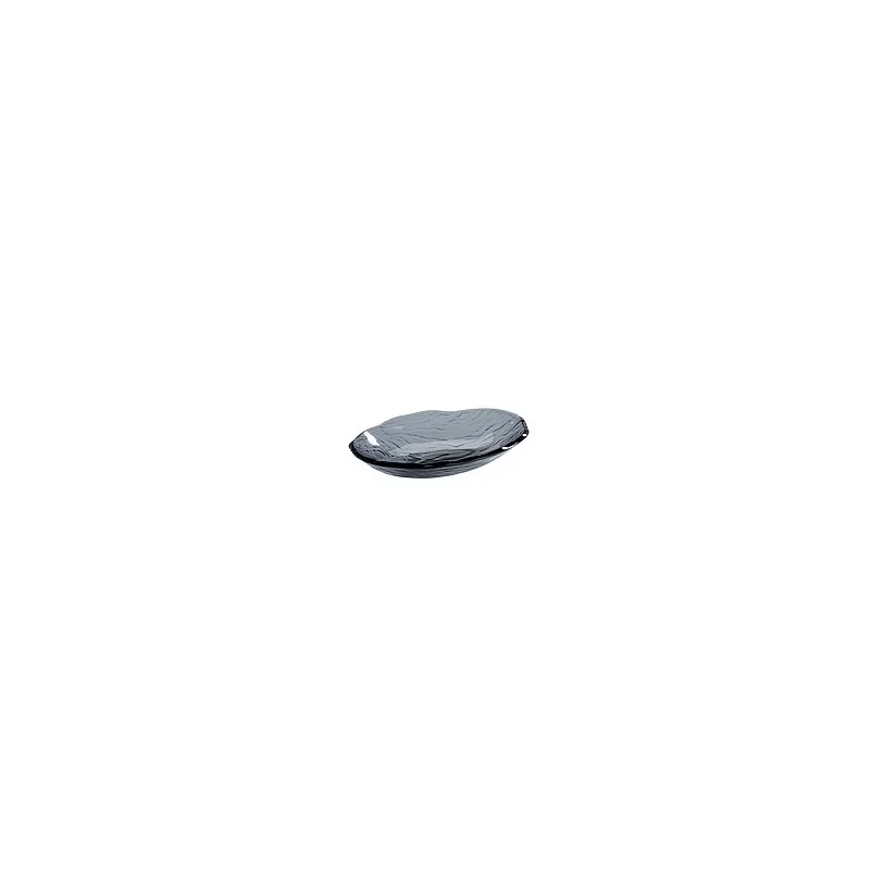 Elegant Bowl Oval - Dark Grey Glass - 26.5 x 19.5 cm - Set of 3