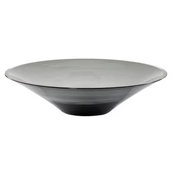 Elegant Bowl - Grey Glass - Diam. 40 cm - Ht 10 cm - Capacity 4.5 Liters