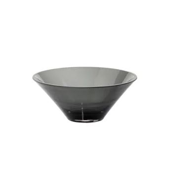 Elegant Bowl - Grey Glass - Diam. 23 cm - Ht 9.5 cm - Capacity 1.5L