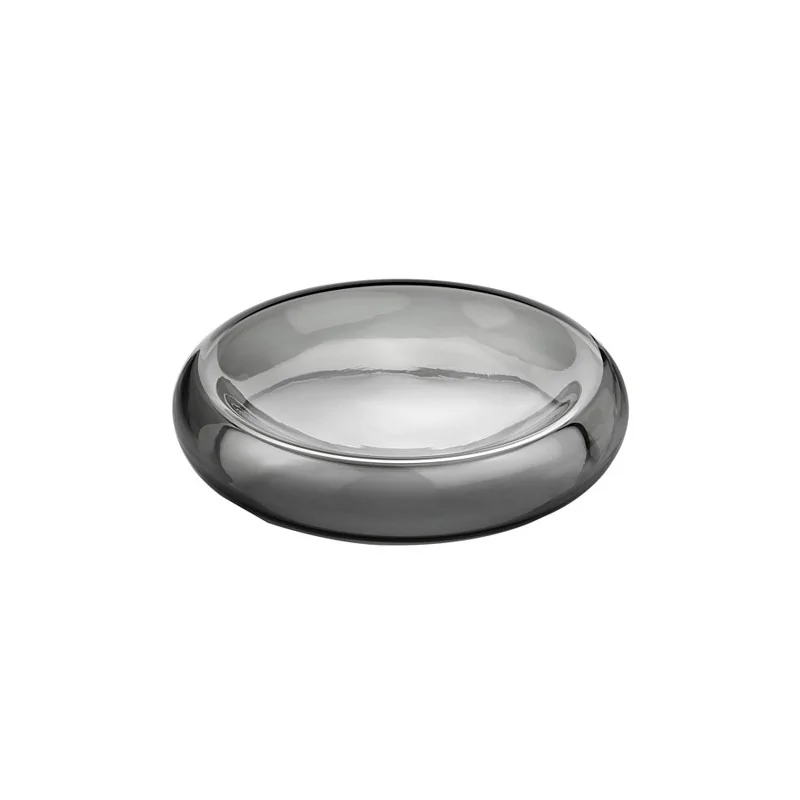 Elegant Glass Bowl Duplex - Grey - Diam. 46 cm Ht 10 cm