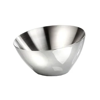 Elegant Bowl Shine - 18/10 Stainless Steel - Satined Finish - Diam. 19.7 cm - Ht 8.5/11 cm - Capacity 0.9L