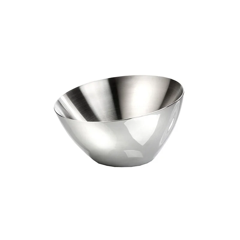 Elegant Bowl Shine - 18/10 Stainless Steel - Satined Finish - Diam. 19.7 cm - Ht 8.5/11 cm - Capacity 0.9L