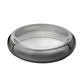 Elegant Glass Bowl Duplex - Grey - Diam. 35 cm Ht 7.5 cm