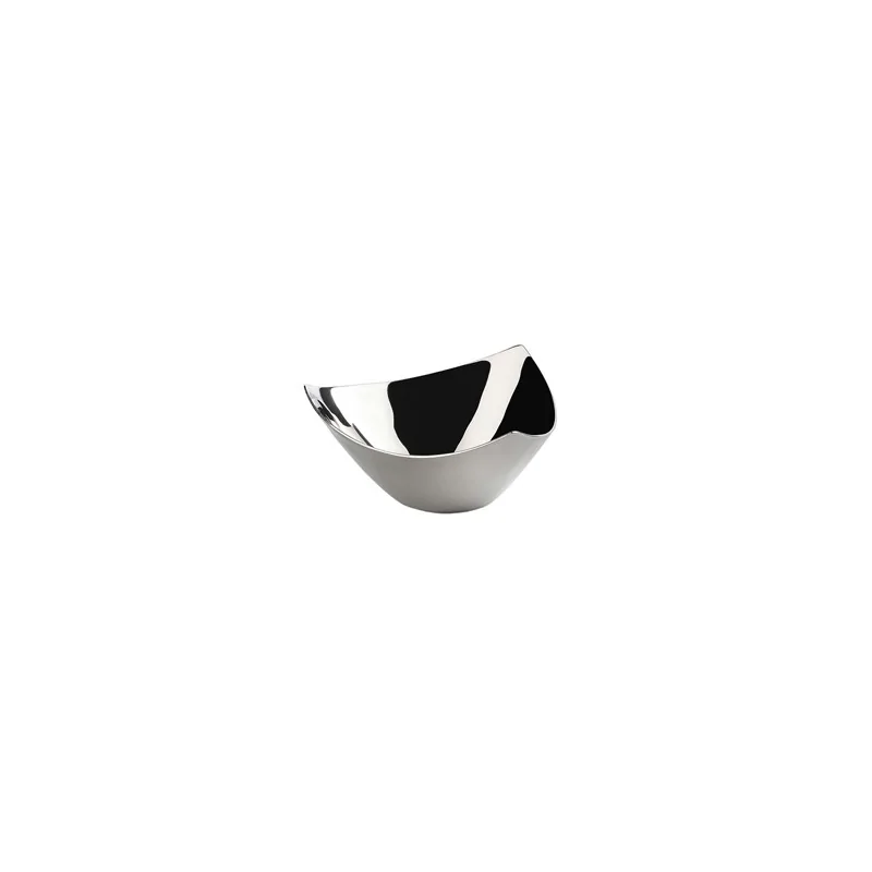 Elegant Triangular Bowl - 18/10 Stainless Steel - Mirror Polished. Diam. 13 cm - Ht 6 cm - Capacity 0.28L.
