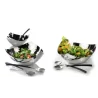 Elegant Bowl - Triangular Design - 18/10 Stainless Steel - Mirror Polished - Diam. 22 cm - Ht 10.5 cm - Capacity 1.25L