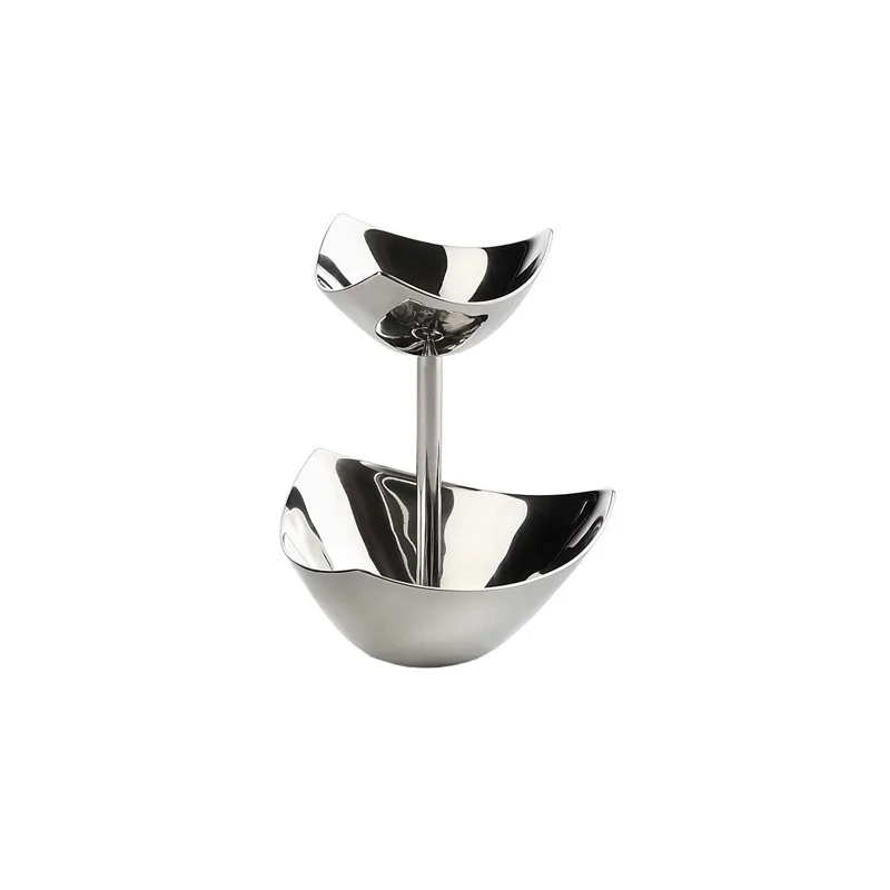 Elegant Triangular Etagere - 18/10 Stainless Steel - Mirror Polished - Diam. 13 cm Ht 16.5 cm