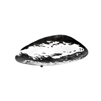 Elegant Bowl Flat - 18/10 Stainless Steel - Hammered Finish - 50 x 40 x 6.5 cm