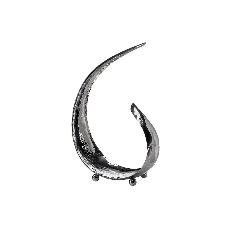 Elegant Bowl Sixth Sense - 18/10 Stainless Steel - Hammered Finish - Dimensions: 48 x 25 x 74 cm