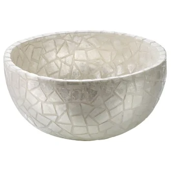Elegant Capiz Bowl - Shell - Ivory - Diam. 46 cm Ht 23 cm
