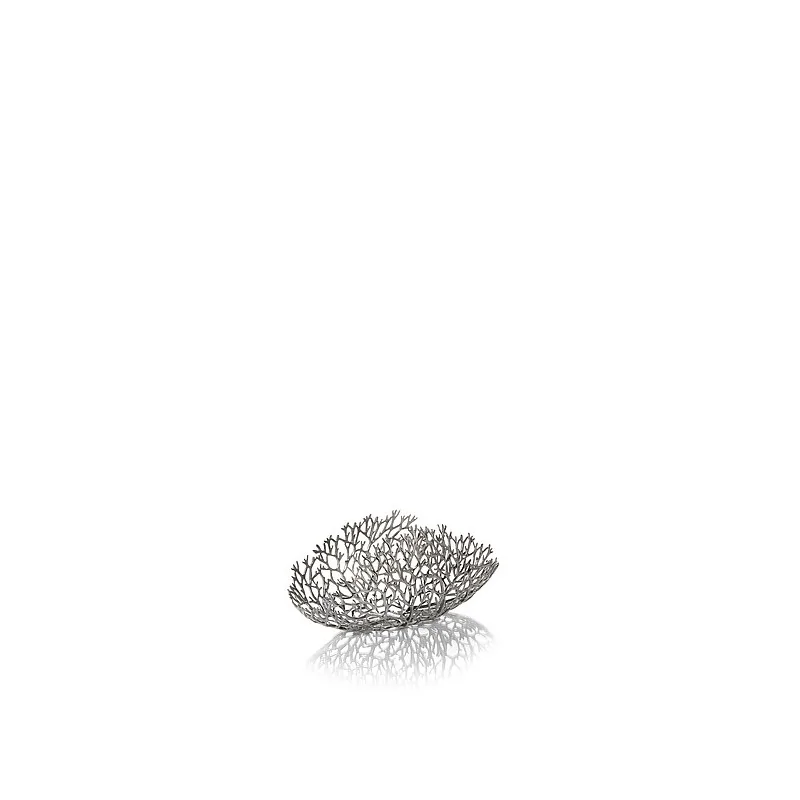 Elegant Pewter Alloy Reef Bowl/Basket - 32 x 13 cm (H13 cm)