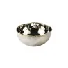 Elegant Bowl Artisan - 18/10 Stainless Steel - Hammered Finish - Brass Accents - Diam. 14.5 cm - 0.7L Capacity
