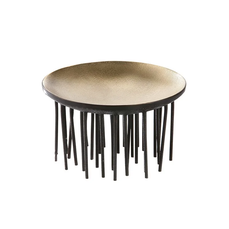 Elegant Brass Bowl Display - Golden - Black Finish - Diam. 15 cm - Ht 8.5 cm