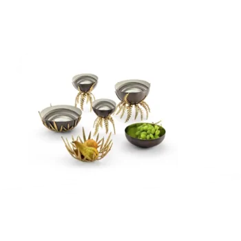 Elegant Bowl - 18/10 Stainless Steel - Anthracite Finish - Diam. 23 cm - Ht 8 cm