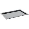 Elegant Deep Black Glass Tray - 50 x 34 cm