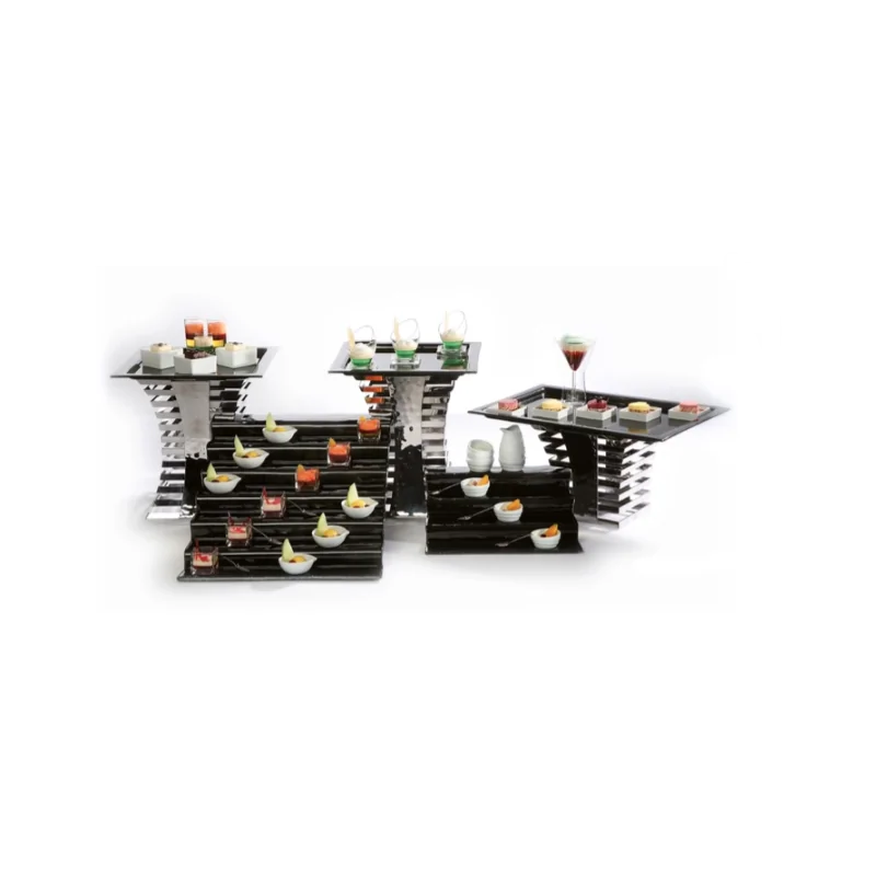 Elegant Deep Black Glass Tray - 34 x 34 cm