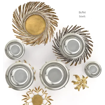 Elegant Brass Bowl/Basket - Golden/Antique Finish - Diam. 36 cm Ht 11 cm