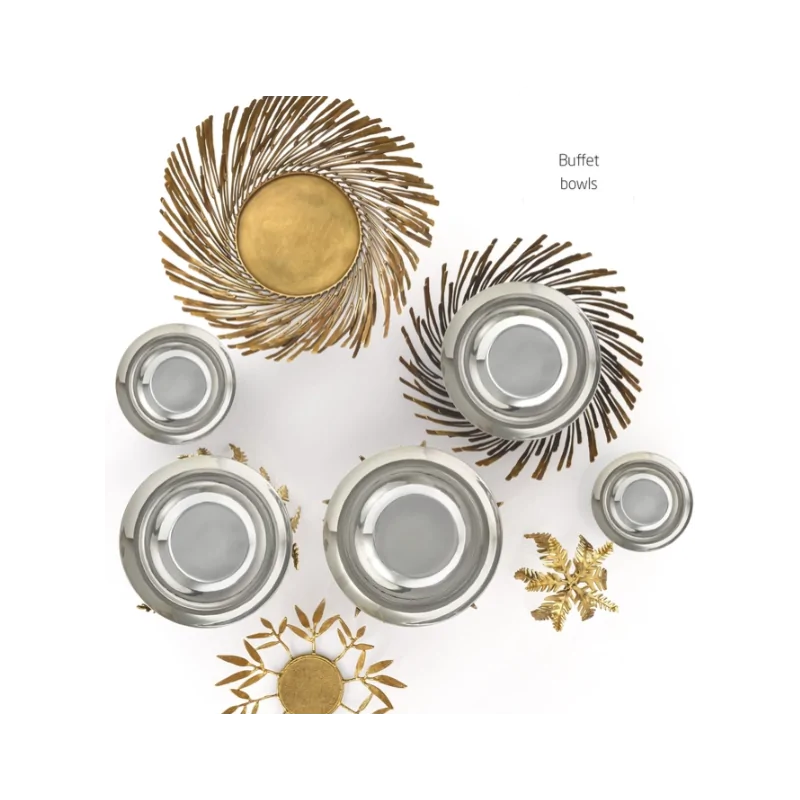 Elegant Brass Bowl/Basket - Golden/Antique Finish - Diam. 36 cm Ht 11 cm