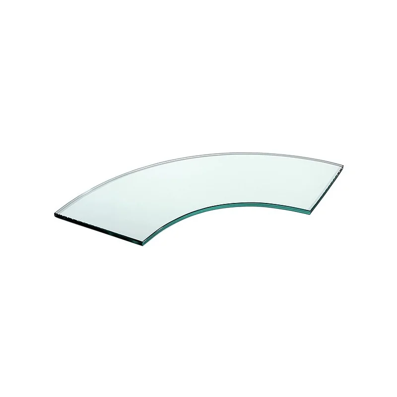Elegant Buffet Platter - Curve 90° - Clear Glass - 65 cm x 28 cm - Pack of 2