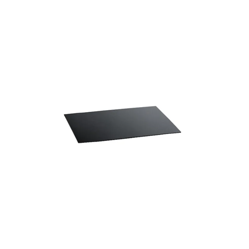 Elegant Tempered Glass Buffet Platter - Black - 50 cm x 34 cm x 0.4 cm