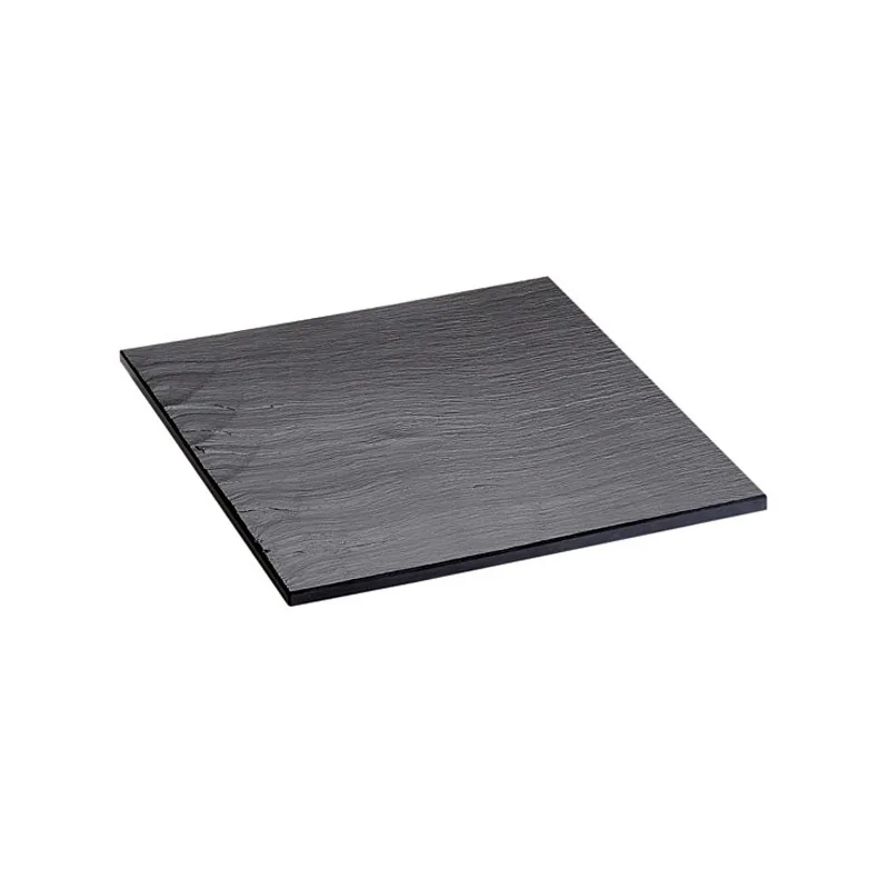 Elegant Slate Buffet Platter - 50x50 cm with Rubber Feet