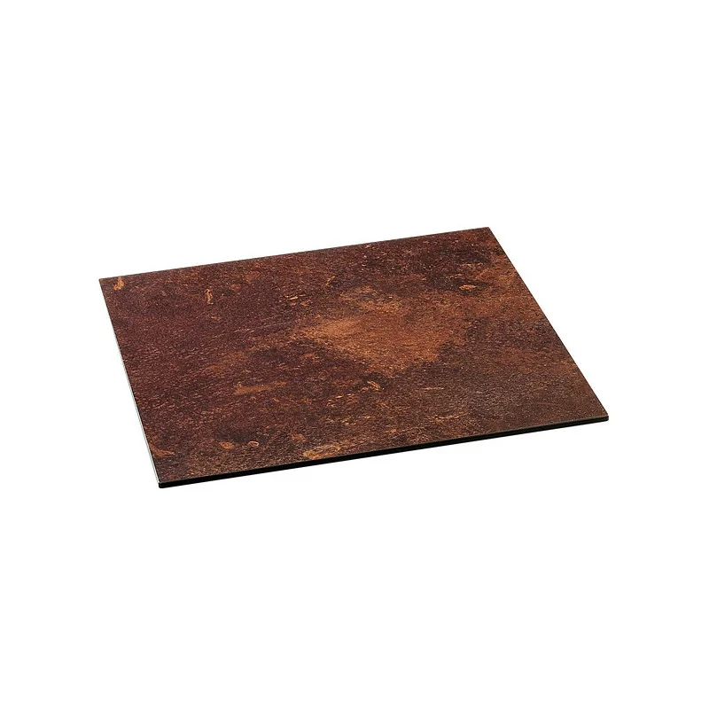 Elegant Buffet Platter Industry 2.0 - Laminated Plastic - Rusted Aesthetic - 42 x 42 x 0.8 cm