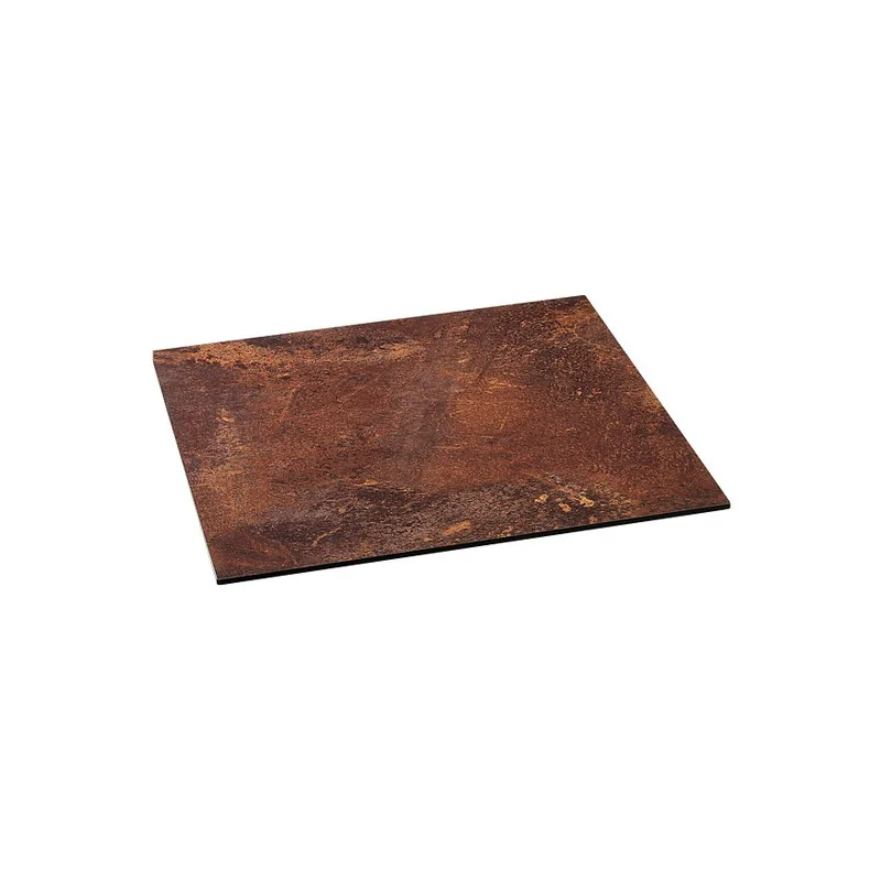 Elegant Buffet Platter Industry 2.0 - Laminated Plastic - Rusted Aesthetic - 34 x 34 x 0.8 cm