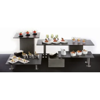Elegant Buffet Platter - Dark Grey Laminated Plastic - 95.4 x 39 x 0.8 cm